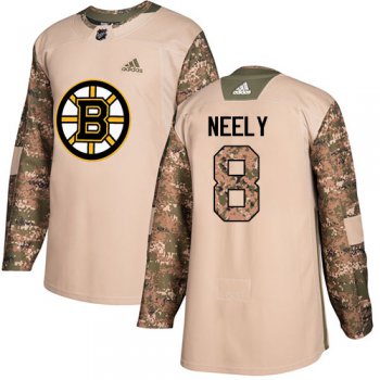 Adidas Bruins #8 Cam Neely Camo Authentic 2017 Veterans Day Stitched NHL Jersey