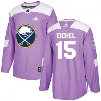 Adidas Sabres #15 Jack Eichel Purple Authentic Fights Cancer Stitched NHL Jersey