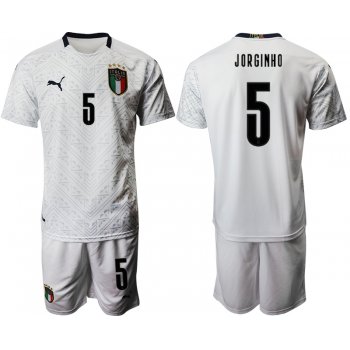 2021 Men Italy away 5 white soccer jerseys
