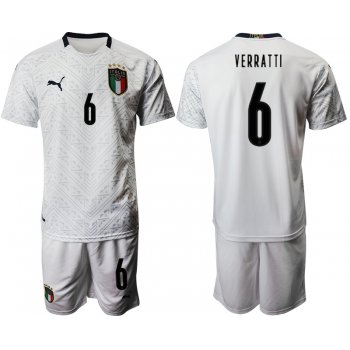 2021 Men Italy away 6 white soccer jerseys