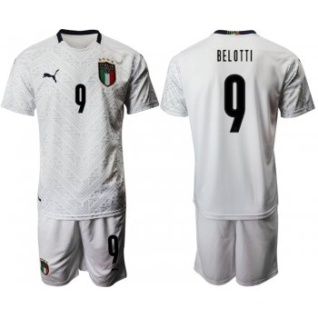 2021 Men Italy away 9 white soccer jerseys