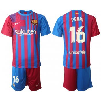 Men 2021-2022 Club Barcelona home red 16 Nike Soccer Jersey