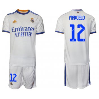 Men 2021-2022 Club Real Madrid home white 12 Soccer Jerseys
