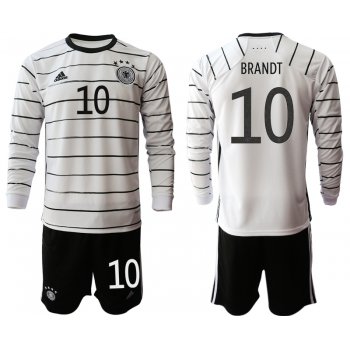 Men 2021 European Cup Germany home white Long sleeve 10 Soccer Jersey1