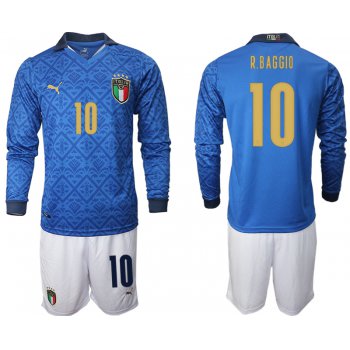 Men 2021 European Cup Italy home Long sleeve 10 soccer jerseys