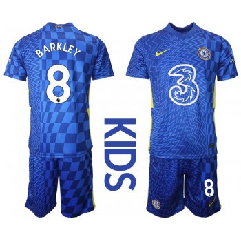 Youth 2021-2022 Club Chelsea FC home blue 8 Nike Soccer Jerseys