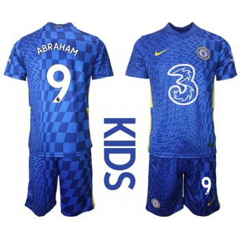 Youth 2021-2022 Club Chelsea FC home blue 9 Nike Soccer Jerseys