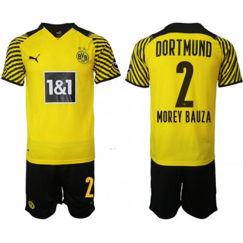 Men 2021-2022 Club Borussia Dortmund home 2 yellow Soccer Jersey