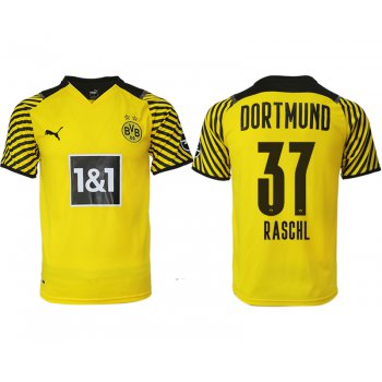 Men 2021-2022 Club Borussia Dortmund home yellow aaa version 37 Soccer Jersey
