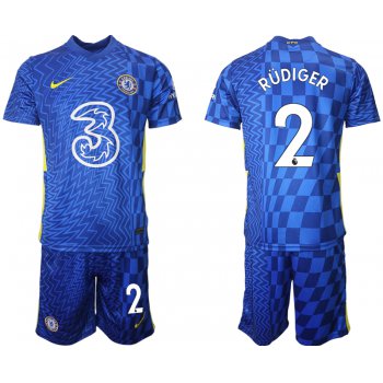 Men 2021-2022 Club Chelsea FC home blue 2 Nike Soccer Jerseys