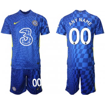 Men 2021-2022 Club Chelsea FC home blue customized Nike Soccer Jerseys