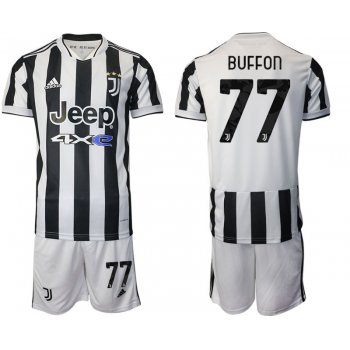 Men 2021-2022 Club Juventus home white 77 Adidas Soccer Jerseys