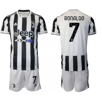 Men 2021-2022 Club Juventus home white 7 Adidas Soccer Jerseys