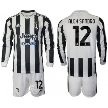 Men 2021-2022 Club Juventus home white Long Sleeve 12 Adidas Soccer Jersey