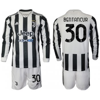 Men 2021-2022 Club Juventus home white Long Sleeve 30 Adidas Soccer Jersey