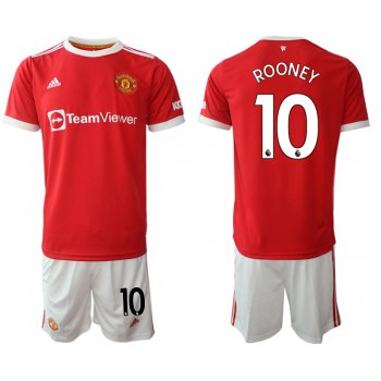 Men 2021-2022 Club Manchester United home red 10 Adidas Soccer Jerseys