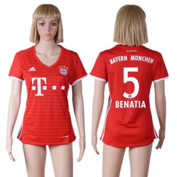 2016-17 Bayern Munich #5 BENATIA Home Soccer Women's Red AAA+ Shirt