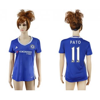 2016-17 Chelsea #11 PATO Home Soccer Women's Blue AAA+ Shirt