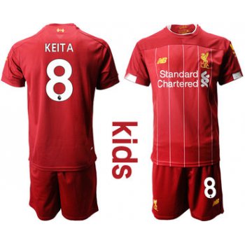 2019-20 Liverpool 8 KEITA Youth Home Soccer Jersey