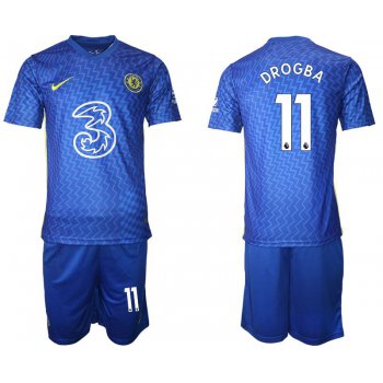 Men 2021-2022 Club Chelsea FC home blue 11 Nike Soccer Jerseys