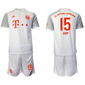 Men 2020-2021 club Bayern Munich away 15 white Soccer Jerseys