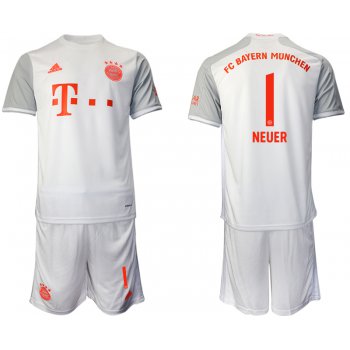 Men 2020-2021 club Bayern Munich away 1 white Soccer Jerseys