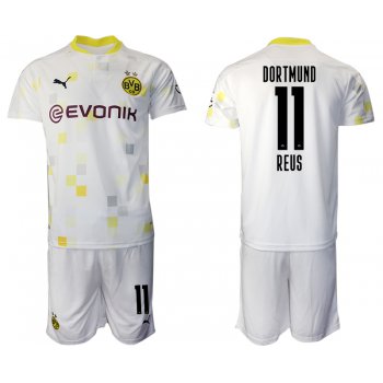 Men 2020-2021 club Borussia Dortmund Second away 11 white Soccer Jerseys