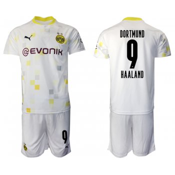 Men 2020-2021 club Borussia Dortmund Second away 9 white Soccer Jerseys