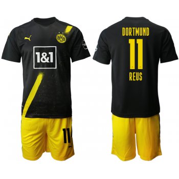 Men 2020-2021 club Borussia Dortmund away 11 black Soccer Jerseys