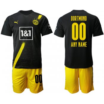 Men 2020-2021 club Borussia Dortmund away customized black Soccer Jerseys