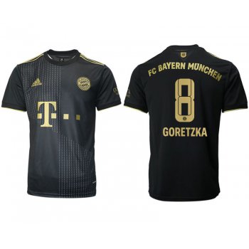 Men 2021-2022 Club Bayern Munich away aaa version black 8 Adidas Soccer Jersey