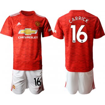 Men 2020-2021 club Manchester United home 16 red Soccer Jerseys
