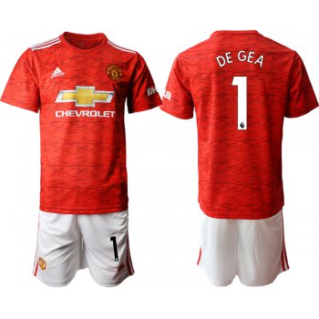 Men 2020-2021 club Manchester United home 1 red Soccer Jerseys