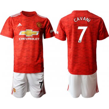 Men 2020-2021 club Manchester United home 7 red Soccer Jerseys