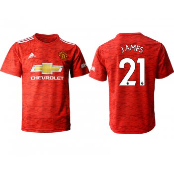 Men 2020-2021 club Manchester United home aaa version 21 red Soccer Jerseys