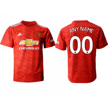 Men 2020-2021 club Manchester United home aaa version customized red Soccer Jerseys