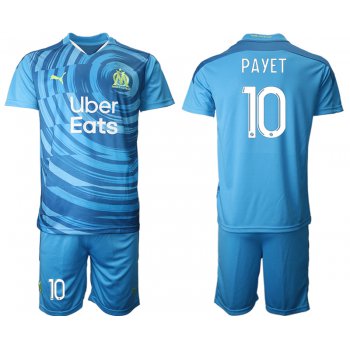 Men 2021 Olympique de Marseille away 10 soccer jerseys