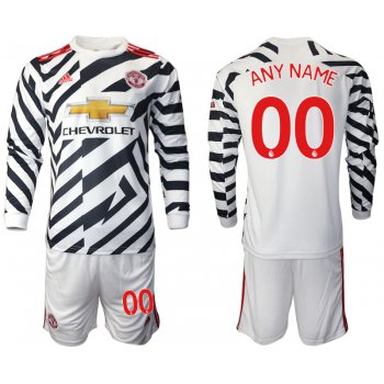 2021 Men Manchester united away long sleeve custom soccer jerseys