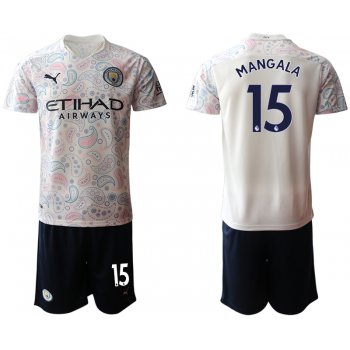 Men 2020-2021 club Manchester City away 15 white Soccer Jerseys