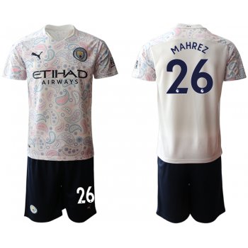 Men 2020-2021 club Manchester City away 26 white Soccer Jerseys