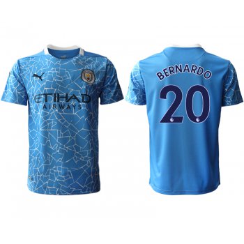 Men 2020-2021 club Manchester City home aaa version 20 blue Soccer Jerseys