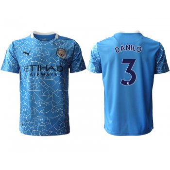 Men 2020-2021 club Manchester City home aaa version 3 blue Soccer Jerseys