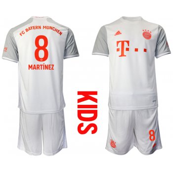 Youth 2020-2021 club Bayern Munich away white 8 Soccer Jerseys