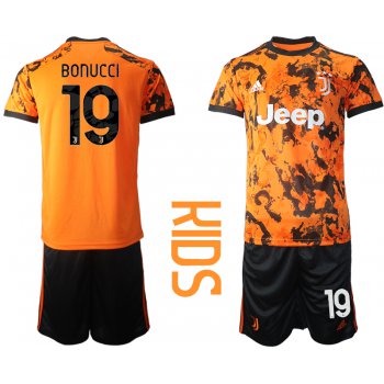 Youth 2020-2021 club Juventus away orange 19 Soccer Jerseys