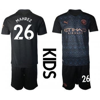 Youth 2020-2021 club Manchester City away black 26 Soccer Jerseys