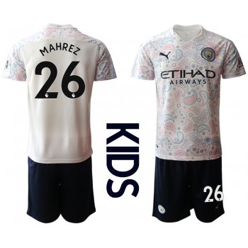 Youth 2020-2021 club Manchester City away white 26 Soccer Jerseys