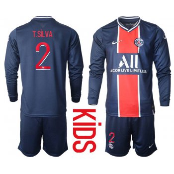 Youth 2020-2021 club Paris St German home long sleeve 2 blue Soccer Jerseys