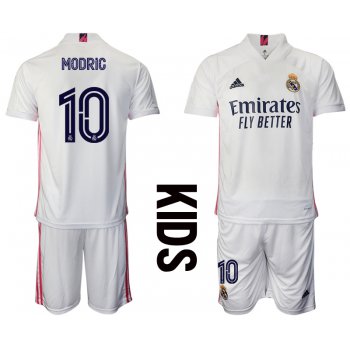 Youth 2020-2021 club Real Madrid home 10 white Soccer Jerseys