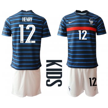2021 France home Youth 12 soccer jerseys