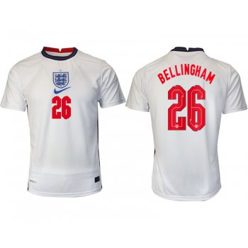 Men 2020-2021 European Cup England home aaa version white 26 Nike Soccer Jersey